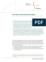 Active Share and Product Pairs Analysis