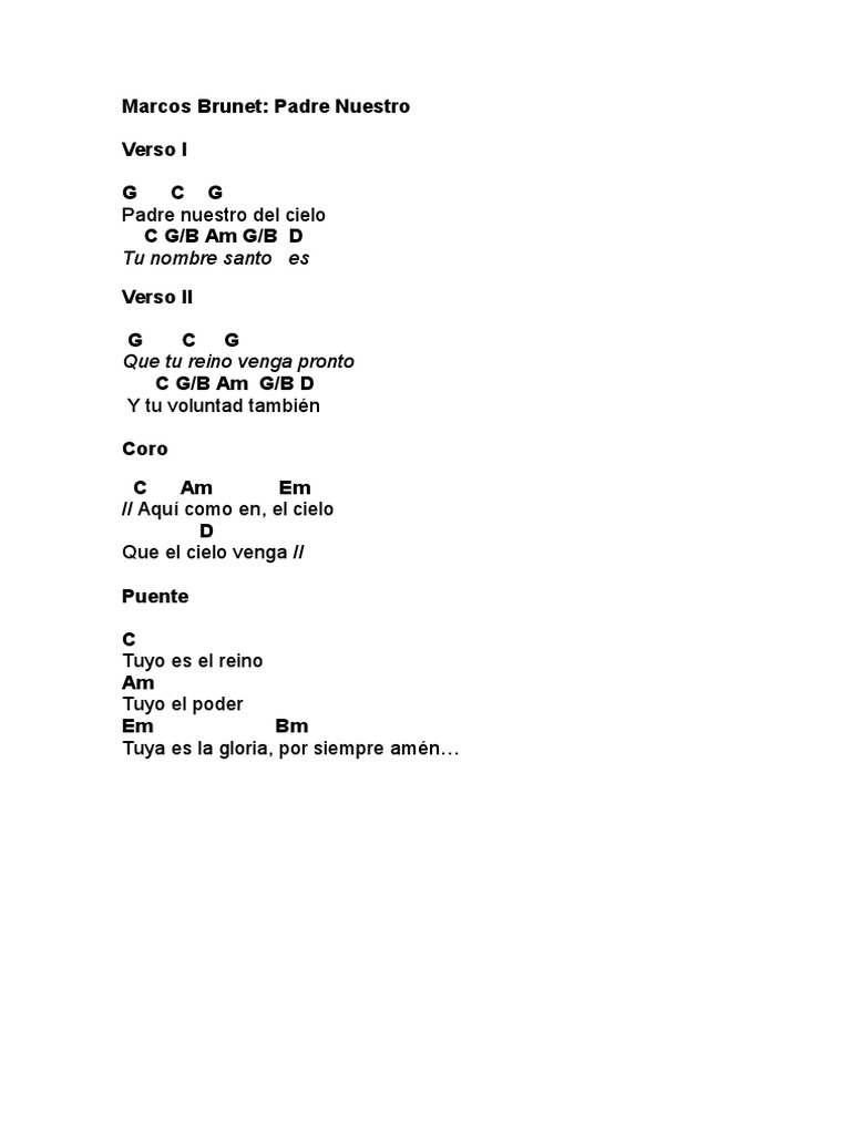 Actualizar 46+ imagen padre nuestro toma tu lugar acordes Abzlocal.mx