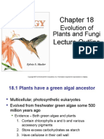 Lecture Outline: Evolution of Plants and Fungi