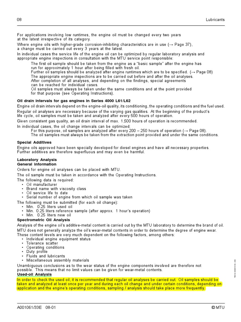 Oil Analysis PDF Motor Oil Chemistry