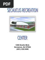 Secaucus Recreation Center Membership Booklet