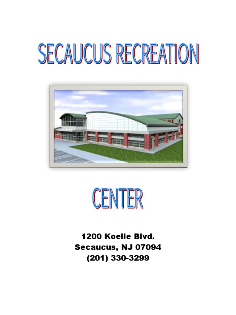 Secaucus Recreation Center Membership Guide | PDF | Fee | Credit Card
