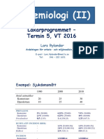 Epidemiologi II Lars Rylander (1)