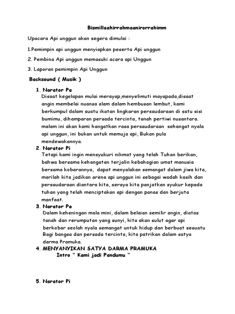 Naskah Api Unggun Guru Galeri