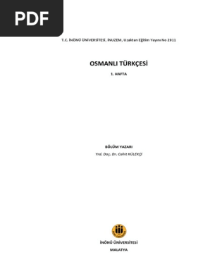 1 Hafta Osmanli Turkcesi Pdf
