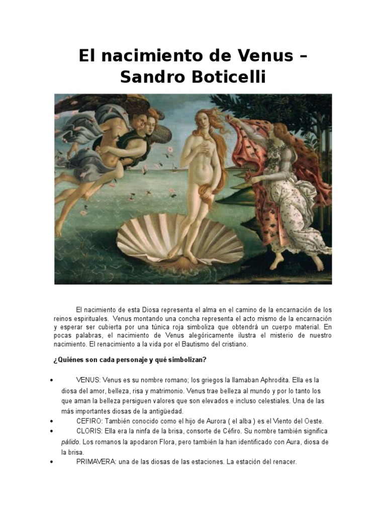 El Nacimiento de Venus Artes (general)