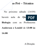 Aviso Ao Pré Tec