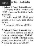Aviso Ao Pré Vest