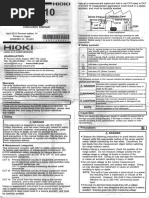 Manual Hioki 3030-10 HITESTER | PDF | Battery (Electricity