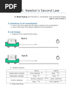 Lab Report: Newton's Second Law