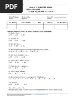 Soal UTS Matematika Kelas 2 SD Semester 2 - Abieykayla.blogspot