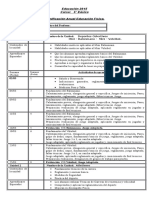 Planificación Educación Física  5° Básico 2015