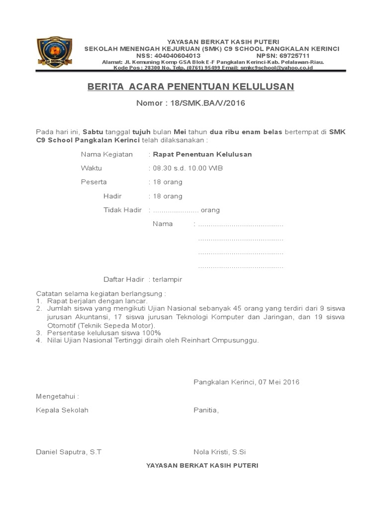 berita nilai verifikasi acara ACARA BERITA