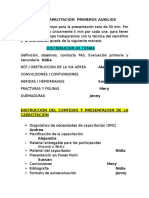 CAPACITACIÓN  PRIMEROS AUXILIOS