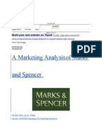 Marketing Anallysis of Marks and Spender