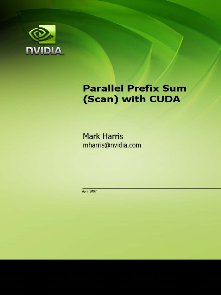 CUDA Parallel Prefix Sum Implementation | PDF