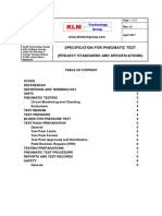 Project Standards and Specifications Pneumatic Test Specification Rev01