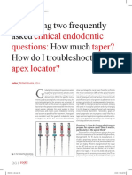 Clinical Endodontic Questions: Taper? Apex Locator?: Answering Two Frequently Asked How Much How Do I Troubleshoot My