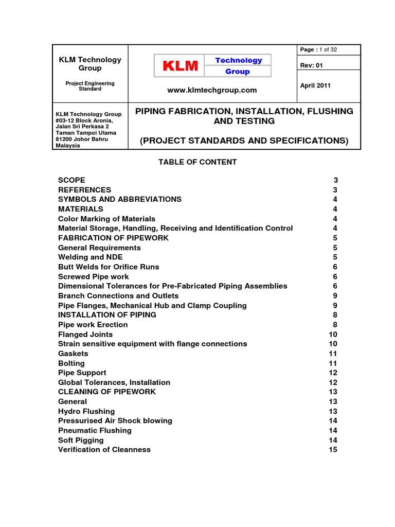 Offshore Piping Design Standards | PDF | Pipe (Fluid Conveyance ...