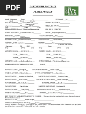 2010 Player Profile