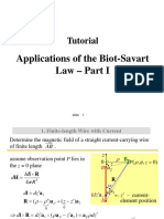 Tutorial: Applications of The Biot-Savart Law - Part I