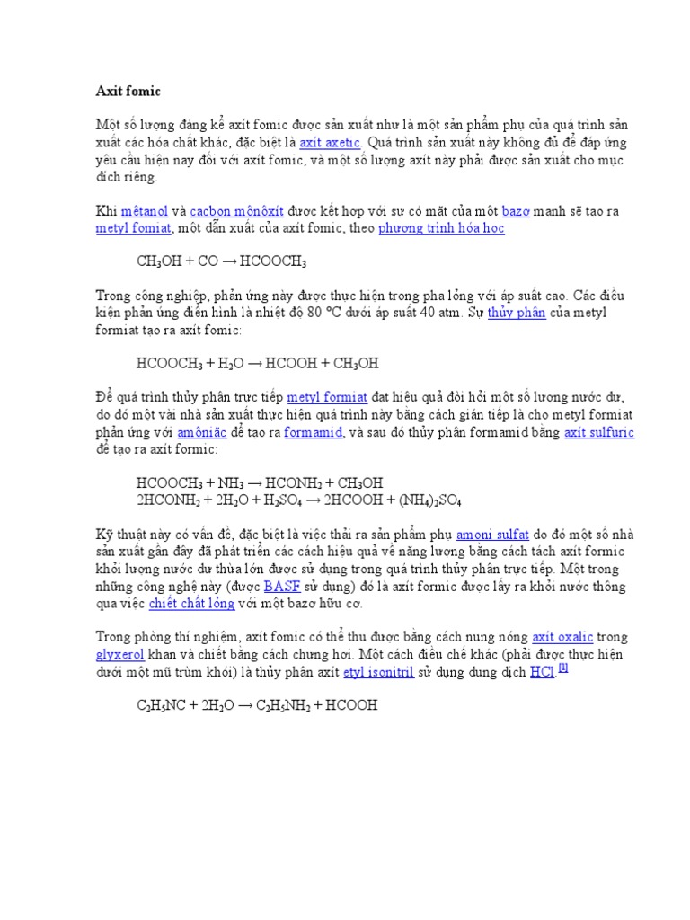Axit Fomic