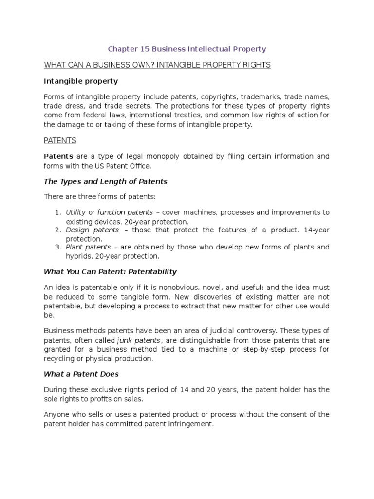 International Business Intellectual Property | PDF | Copyright | Patent