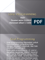 Goal Programing