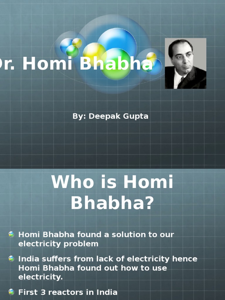 Homi Bhabha | PDF | Particle Physics | Forms Of Energy