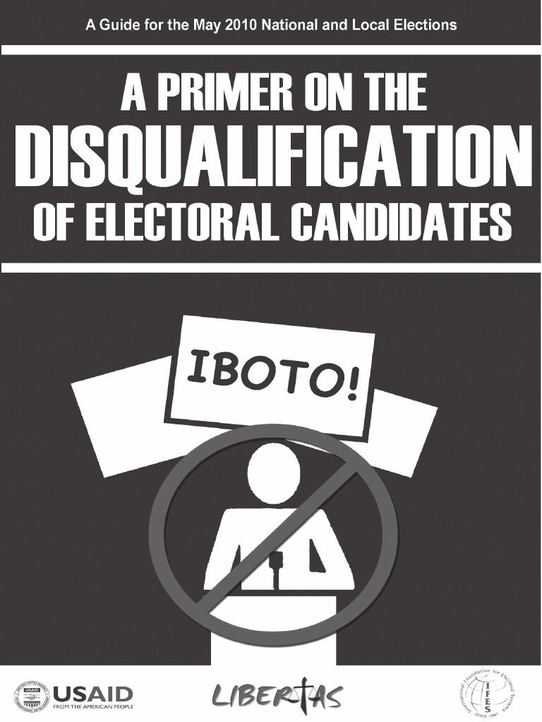 Primer On The Disqualification of Electoral Candidates | PDF ...