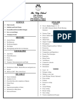 Syllabus Class 6 Final Year 2015 2016