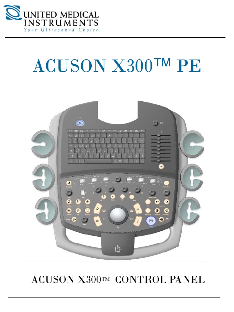 X300 PE System Knobology | PDF | Medical Ultrasound | Hemodynamics