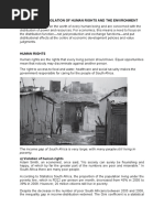 Promotion or Violation of Human Rights and the Environment