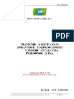 MONTCOGIM-Plinara - Pravilnik o Ispitivanju Plinske Instalacije PDF