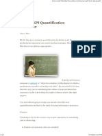 5 Basic KPI Quantification Formulae