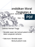 Pendidikan Moral Tingkatan 4 Bab 5 Hemah Tinggi