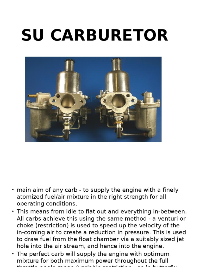 Su Carburetor Carburetor Engines Free 30day Trial Scribd