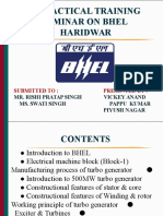 A Practical Training Seminar On Bhel Haridwar: Submitted To: Presented by