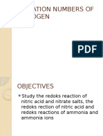 Oxidation Numbers of Nitrogen