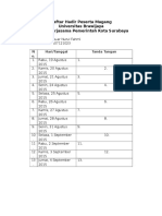 Daftar Hadir Peserta Magang YANUAR