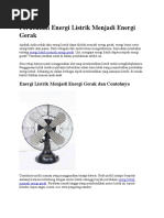 Perubahan Energi Listrik Menjadi Energi Gerak