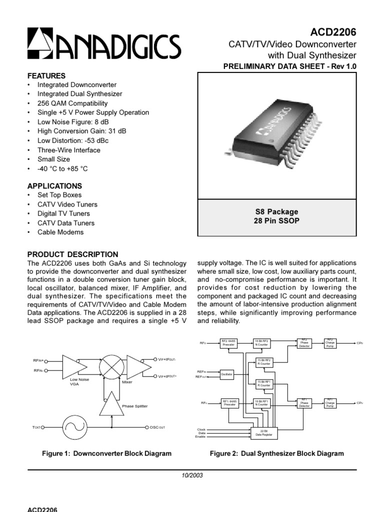 A CD 2206 | PDF | Detector (Radio) | Telecommunications Engineering