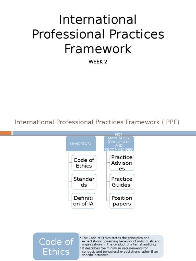 IPPFInternational Professional Practices Framework Internal Audit Audit