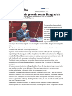 High Economic Growth Awaits Bangladesh