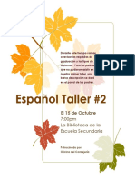 spanish workshop 2 flyer