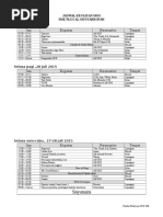 JADWAL KEGIATAN MOS
