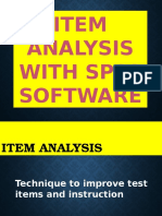 itemanalysis with spss software-