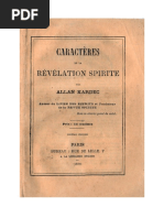 Spiritisme Caractères de La Révélation Spirite Par Allan Kardec 1870Doc1