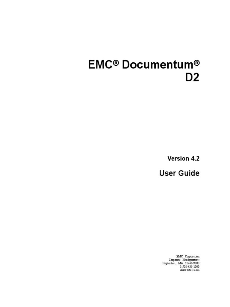 Documentum D2 4.2 User Guide | Comma Separated Values | Portable