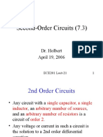Second-Order Circuits (7.3) : Dr. Holbert April 19, 2006